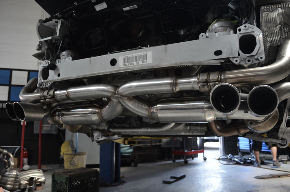 Agency Power Center X-Pipe Exhaust System Porsche 991 Carrera S 12-15