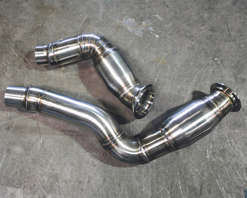 Agency Power High Flow Catted Stainless Steel Down Pipes BMW M3 F80 2015