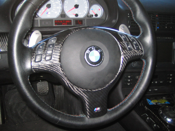 Agency Power BMW E46 M3 Carbon Fiber Upper Steering Wheel Trim